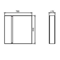 Зеркальный шкаф Creavit Verti 80 VE1080.00.VV с подсветкой Орех — фото 4, Мебель для ванной