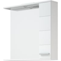 Зеркало со шкафом Corozo Денвер 80 SD-00000532 Белое — фото 1, Зеркальные шкафы в ванную