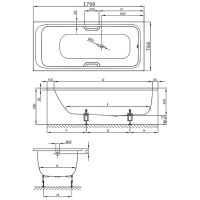 Стальная ванна Bette Select 170x70 3411-000 с шумоизоляцией — фото 8, Ванны