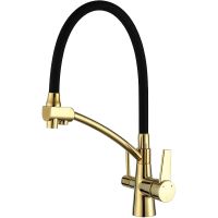 Смеситель для кухни Gappo G4398-13 Золото Черный — фото 2, Смесители для кухни