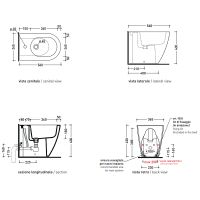 Биде Flaminia Link LK217 Белое — фото 4, Биде