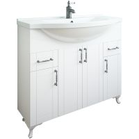 Тумба под раковину Sanflor Глория 105 С000005714 Белая матовая — фото 1, Тумбы под раковину