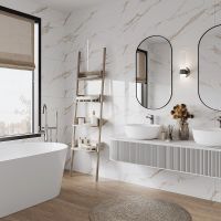 Керамогранит Ceradim Calacatta Sharp Gold белый полированный 60х60 см — фото 18, Керамогранит