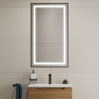Товар: Зеркало BelBagno Kraft 50 SPC-KRAFT-500-900-SENS-NERO с подсветкой Черное с сенсорным выключателем - фото 5 Зеркало BelBagno Kraft 50 SPC-KRAFT-500-900-SENS-NERO с подсветкой Черное с сенсорным выключателем — фото 5, Мебель для ванной