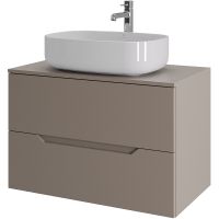 Тумба с раковиной Orange Line 80 Li-80TuLMDF+B07-540W подвесная Латте матовый — фото 1, Тумбы с раковиной