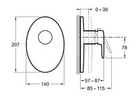 Смеситель для душа Jacob Delafon Kandel E98703-CP Хром — фото 2, Смеситель для душа