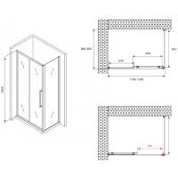 Товар: Душевой уголок Abber Schwarzer Diamant 120x90 AG30120BMH-S90BM профиль Черный стекло матовое - фото 5 Душевой уголок Abber Schwarzer Diamant 120x90 AG30120BMH-S90BM профиль Черный стекло матовое — фото 5, Душевые уголки
