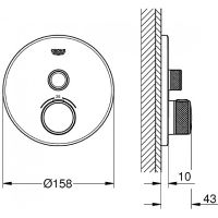 Товар: Смеситель для душа Grohe Grohtherm SmartControl 29150LS0 с термостатом Белая луна - фото 3 Смеситель для душа Grohe Grohtherm SmartControl 29150LS0 с термостатом Белая луна — фото 3, Смеситель для душа