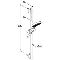 Душевой гарнитур Kludi Dive 6963005-00 Хром — фото 2, Душевые гарнитуры на штанге