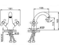Смеситель для раковины Frap H19-4 Бронза арт-F1019-4 — фото 7, Смесители для раковины