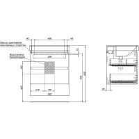 Тумба под раковину Aquanet Вега 60 329589 подвесная Маренго — фото 21, Тумбы под раковину