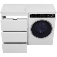 Товар: Тумба под раковину Brevita Grafit 120 GRA-01060-023Я Белая матовая - фото 7 Тумба под раковину Brevita Grafit 120 GRA-01060-023Я Белая матовая — фото 7, Мебель для ванной