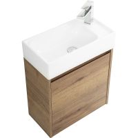 Тумба под раковину BelBagno Kraft Mini 50 R KRAFT MINI-500/260-1A-SO-RT-R подвесная Rovere Tabacco — фото 5, Тумбы под раковину