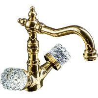 Смеситель для раковины Boheme Crystal 292-CRST Золото — фото 1, Смесители