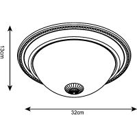 Товар: Потолочный светильник Artelamp Porch Белый Античная бронза арт-A1306PL-2AB - фото 4 Потолочный светильник Artelamp Porch Белый Античная бронза арт-A1306PL-2AB — фото 4, Накладные светильники