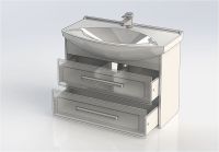 Товар: Тумба под раковину Aquanet Остин 85 200908 подвесная Белый глянец Дуб кантербери - фото 6 Тумба под раковину Aquanet Остин 85 200908 подвесная Белый глянец Дуб кантербери — фото 6, Тумбы под раковину