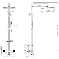 Товар: Душевая система Boheme Uno 468-T-MW с термостатом Белая матовая - фото 2 Душевая система Boheme Uno 468-T-MW с термостатом Белая матовая — фото 2, Душевое оборудование. Душевая программа