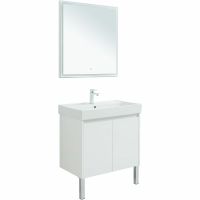 Комплект мебели для ванной Aquanet Nova Lite 75 302535 подвесной Белый глянец — фото 6, Комплекты мебели для ванной