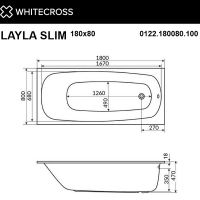 Товар: Акриловая ванна Whitecross Layla Slim 180x80 0122.180080.100.LINE.BR с гидромассажем - фото 9 Акриловая ванна Whitecross Layla Slim 180x80 0122.180080.100.LINE.BR с гидромассажем — фото 9, Ванны