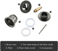 Донный клапан Frap F62-9 click-clack Оружейная сталь — фото 9, Донные клапаны