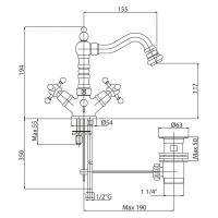 Смеситель для биде Cezares Lord Хром арт-LORD-BS2-01 — фото 2, Смесители для биде