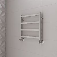 Водяной полотенцесушитель Terminus Ното П4 500x500 4670078544315 Хром, нижнее подключение, G 1/2" ВР — фото 3, Водяные полотенцесушители