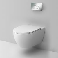 Комплект унитаза с инсталляцией AM.PM Awe FlashClean IS49051.111700 с сиденьем Микролифт и клавишей смыва Хром — фото 2, Комплекты унитаз + инсталляция