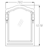 Зеркало Opadiris Лоренцо 80 00-00007045 Белое матовое с выключателем — фото 5, Мебель для ванной