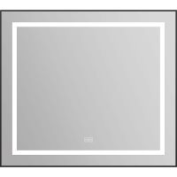 Зеркало BelBagno Kraft 88.5 SPC-KRAFT-885-785-TCH-WARM-NERO с подсветкой с подогревом Черное с сенсорным выключателем — фото 1, Мебель для ванной