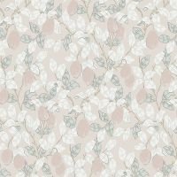 Обои LOYMINA Equator QTR3 001 Флизелин (1*10,05) Розовый/Белый, Листья/Фрукты — фото 1, Обои для стен