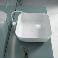 Раковина-чаша Esbano Ercina-N 39 ESRNERCINW Белая глянцевая — фото 7, Раковины накладные