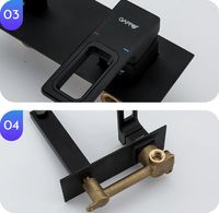 Смеситель для раковины Gappo G17-6 G1017-16 Черный матовый — фото 3, Смесители для раковины