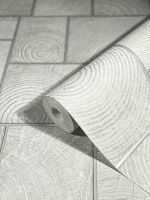 Обои Marburg Natural Opulence 33226 Винил на флизелине (0,7*10,05) Белый/Серый, Геометрия/Под дерево — фото 3, Обои для стен