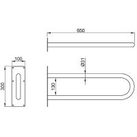 Товар: Поручень Nofer 15055.S Сатин - фото 2 Поручень Nofer 15055.S Сатин — фото 2, Аксессуары для ванной