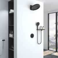 Душевая система Vincea Inspire VSFW-3I22MT3RMB с термостатом Черная матовая — фото 2, Встраиваемые душевые комплекты