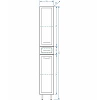 Товар: Шкаф пенал Stella Polar Концепт 24 SP-00000143 Белый - фото 4 Шкаф пенал Stella Polar Концепт 24 SP-00000143 Белый — фото 4, Пеналы для ванной комнаты