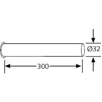 Удлинительная труба для сифона Kludi 84502505-00 Хром — фото 2, Прочие комплектующие для слива и канализации