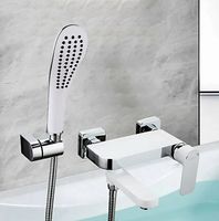 Смеситель для ванны Gappo G48 G3248 Белый Хром — фото 2, Смеситель для ванны