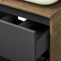 Тумба с раковиной Aquaton Терра 105 1A2469K2TEKA0 подвесная Дуб кантри Антрацит — фото 4, Тумбы с раковиной