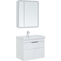 Тумба под раковину Aquanet Ирис new 70 подвесная Белый глянец арт-310149 — фото 5, Тумбы под раковину