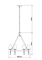 Люстра Artelamp Stefan A1722SP-6BA Прозрачная Античный черный — фото 4, Люстры