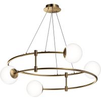 Подвесной светильник Maytoni Modern Balance MOD317PL-04G Белый Золото — фото 1, Подвесные светильники