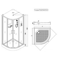 Душевая кабина Esbano ES-80CR 80x80 ESKB80CR без гидромассажа — фото 21, Душевые кабины