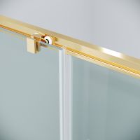 Душевая дверь Grossman Cosmo 130 100.K33.02.130.32.00 профиль Золото сатин стекло прозрачное — фото 8, Раздвижные душевые двери