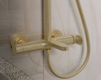 Душевая система Vincea Rondo VSFS-1R1BG Брашированное золото — фото 4, Душевые стойки