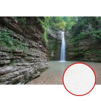 Фреска Ortograf Горы 30947 Фактура бархат FX Флизелин (4*2,7) Серый/Зеленый, Горы/Водопады/Природа — фото 1, Фрески