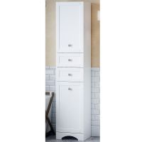 Шкаф пенал Corozo Техас 40 SD-00000340 Белый — фото 1, Мебель для ванной