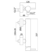 Смеситель для душа Paffoni Light LIG168HGSP Золото медовое брашированное — фото 2, Смеситель для душа
