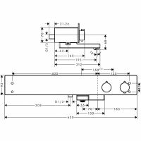 Смеситель для ванны Hansgrohe ShowerTablet с термостатом Хром арт-13109000 — фото 5, Смеситель для ванны