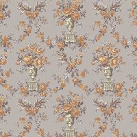 Обои LOYMINA La Belle Epoque BQ2 012 Винил на флизелине (1*10,05) Коричневый/Серый, Цветы/Дамаск — фото 1, Обои для стен